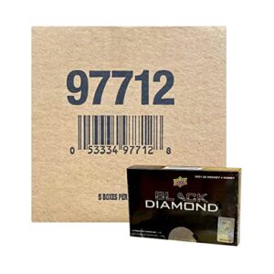 2021-22 upper deck black diamond hockey hobby 5-box case