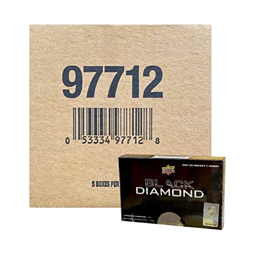 2021-22 Upper Deck Black Diamond Hockey Hobby 5-Box Case