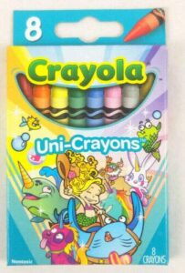crayola uni-crayons 8 count flip top box unicorn colors