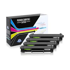 suppliesoutlet compatible toner cartridge replacement for brother tn760 / tn-760 (black,4 pack)