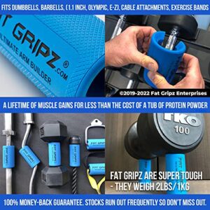 Fat Gripz Pro - The Simple Proven Way to Get Big Biceps & Forearms Fast - at Home Or in The Gym (Winner of 3 Men’s Health Magazine Awards) (2.25” Outer Diameter)