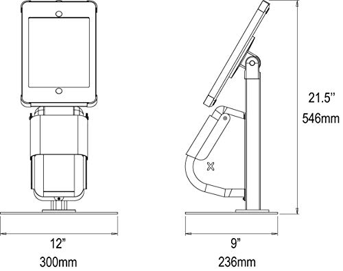 Sprocket X Integrated Desk Stand for iPad 10.2 [iPad 7th & 8th Gen] and Brother Label Printer