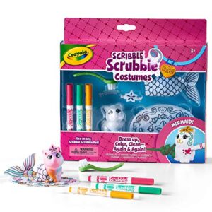 crayola scribble scrubbie mermaid costume playset, toy for kids, gift