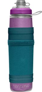 camelbak peak fitness chill insulated gym water bottle – squeeze bottle – 24oz essentials pocket, italian plum/teal