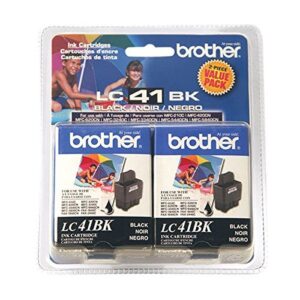 brother dcp 110c/120c/fax 1840c/1940cn/2440c black ink twin pack 500 x 2 yield 2 pack lc41bk