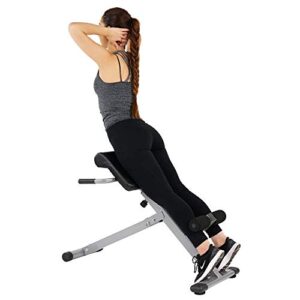 sunny health & fitness sf-bh6629 45 degree hyperextension roman chair grey