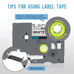 IDIK 1PK White on Blue Standard Laminated Label Tape Compatible for Brother P-Touch TZe-515 TZ515 TZe515(6mm x 8m)