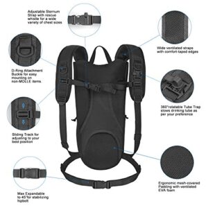 Unigear Tactical Hydration Packs Backpack 1050D with 2.5L Water Bladder, Thermal Insulation Pack Keeps Liquid Cool up to 4 Hours for Hiking, Cycling, Hunting and Climbing (Black)