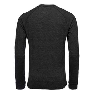 Black Diamond Mens Solution 150 Merino Wool Base Long Sleeve Crew, Black, Medium