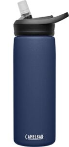 camelbak eddy+ water bottle with straw 20 oz – insulated stainless steel, navy