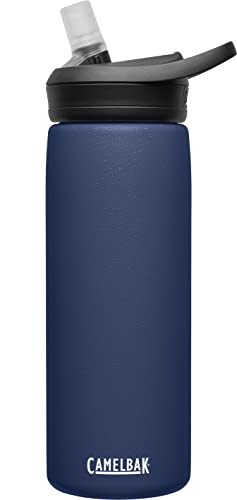 CamelBak eddy+ Water Bottle with Straw 20 oz - Insulated Stainless Steel, Navy