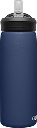 CamelBak eddy+ Water Bottle with Straw 20 oz - Insulated Stainless Steel, Navy