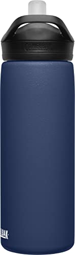 CamelBak eddy+ Water Bottle with Straw 20 oz - Insulated Stainless Steel, Navy