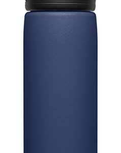 CamelBak eddy+ Water Bottle with Straw 20 oz - Insulated Stainless Steel, Navy