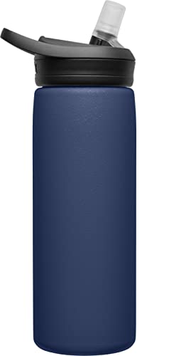 CamelBak eddy+ Water Bottle with Straw 20 oz - Insulated Stainless Steel, Navy