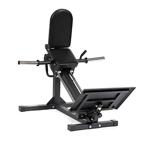 Titan Fitness Plate-Loaded Dedicated Linear Hack Squat Press Machine, 700 LB Sled Carriage, Compact Leg Press