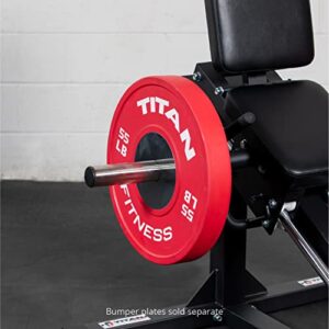 Titan Fitness Plate-Loaded Dedicated Linear Hack Squat Press Machine, 700 LB Sled Carriage, Compact Leg Press