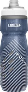 camelbak podium chill insulated bike water bottle – easy squeeze bottle – fits most bike cages – 21oz, navy perforated