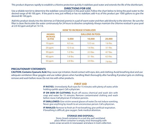 Pool Mate 1-2607B-04 28 Pounds Swimming Pool Stabilizer and Conditioner, 28-Pounds