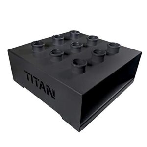 titan fitness olympic barbell 9 holder vertical storage display rack 19″ x 19″