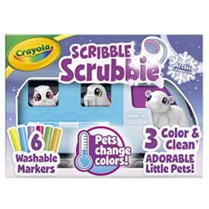 Crayola Scribble Scrubbie Pets Arctic Snow Explorer, Color & Wash Creative Toy, Gift for Kids, Age 3, 4, 5, 6