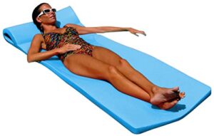 texas recreation sunsation swimming foam pool floating mattress, marina blue, 1.75″ thick
