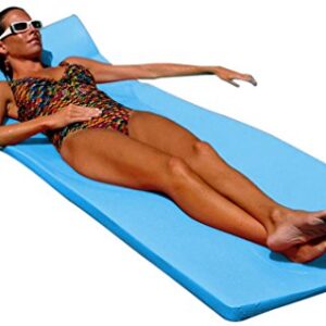 Texas Recreation Sunsation Swimming Foam Pool Floating Mattress, Marina Blue, 1.75" Thick