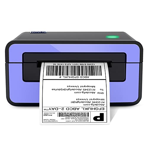 POLONO Shipping Label Printer, PL60 4x6 Label Printer for Shipping Packages, Direct Thermal Printer, Compatible with Windows, Mac, Linux, Widely Use for Shopify, Ebay, Amazon, UPS, FedEx, Etsy