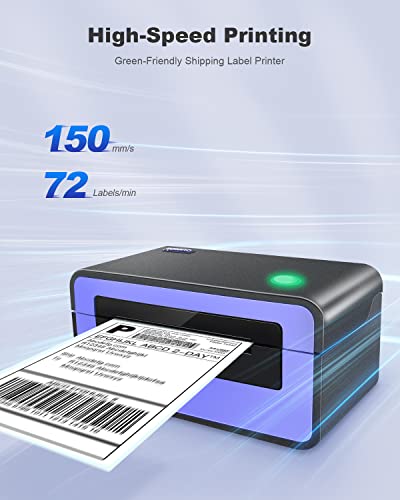 POLONO Shipping Label Printer, PL60 4x6 Label Printer for Shipping Packages, Direct Thermal Printer, Compatible with Windows, Mac, Linux, Widely Use for Shopify, Ebay, Amazon, UPS, FedEx, Etsy
