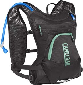 camelbak women’s chase bike vest 50oz – hydration vest – easy access pockets, black/mint