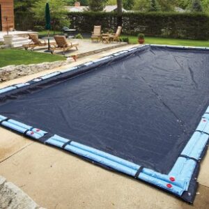 Blue Wave BWC752 Bronze 8-Year 20-ft x 40-ft Rectangular In Ground Pool Winter Cover,Dark Navy Blue