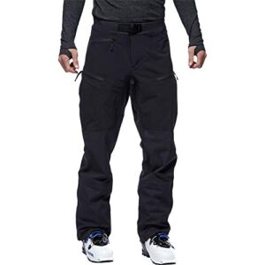 black diamond mens dawn patrol hybrid ski pants, black, large
