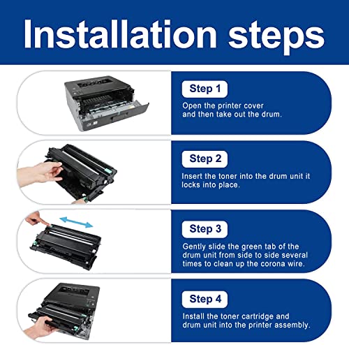 (Up to 14,000 Pages) Compatible DR730 Drum Unit Replacement for Brother DR-730 MFC-L2710DW MFC-L2750DW DCP-L2550DW HL-L2395DW HL-L2350DW HL-L2370DW HL-L2390DW Printer Drum, DR730 2PK