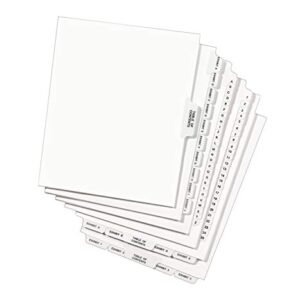 AVERY Individual Legal Exhibit Dividers, AVERY Style, 11, Side Tab, 8.5 x 11 inches, Pack of 25 (11921),White