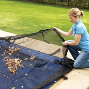 Blue Wave BWC570 25-ft x 45-ft Rectangular Leaf Net In Ground Pool Cover,Black