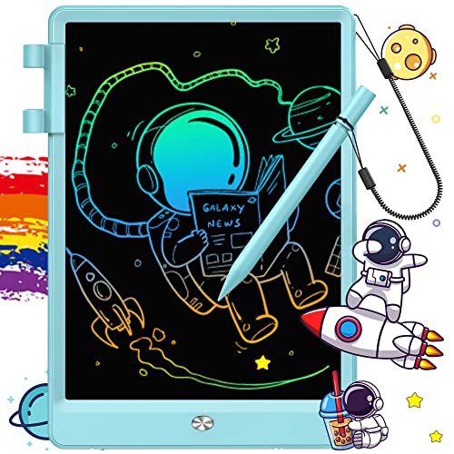 FLUESTON LCD Writing Tablet Doodle Board, Toys for 3 4 5 6 7 8 Year Old Girls Boys, Drawing Pad for Kids, 10 Inch Colorful Electronic Board Drawing Tablet Gifts for Toddler Educational Learning Travel