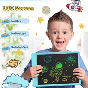 FLUESTON LCD Writing Tablet Doodle Board, Toys for 3 4 5 6 7 8 Year Old Girls Boys, Drawing Pad for Kids, 10 Inch Colorful Electronic Board Drawing Tablet Gifts for Toddler Educational Learning Travel