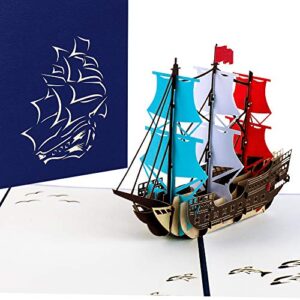 nojoya warship 3d pop up card for all occasions – happy birthday pop up card, father’s day, anniversary, retirement card for men, dad, husband, son, brother, grandpa, boss