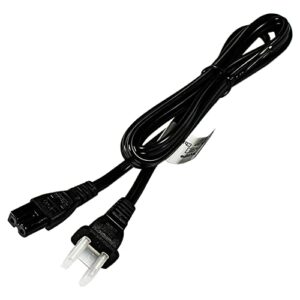 hqrp ac power cord compatible with brother es2400 es2410 es2420 ex-660 hs1000 pc2300 pc2500 pc3000 pc6000 xr9000 hs3000 sq9000 sewing machine mains cable, black