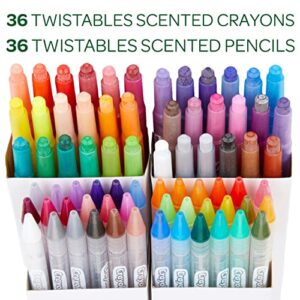 Crayola Silly Scents Twistables, Scented Crayons & Colored Pencils, School Supplies, 72 Count [Amazon Exclusive]