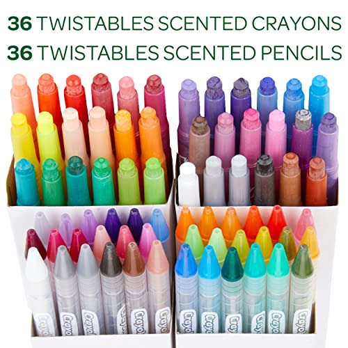 Crayola Silly Scents Twistables, Scented Crayons & Colored Pencils, School Supplies, 72 Count [Amazon Exclusive]