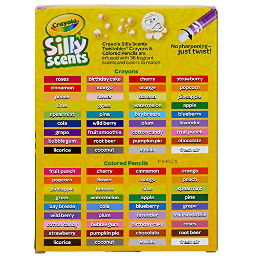 Crayola Silly Scents Twistables, Scented Crayons & Colored Pencils, School Supplies, 72 Count [Amazon Exclusive]