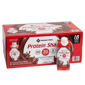 member’s mark chocolate protein shake (18 x 11 fl ounce )total net wt (198 fl ounce ),
