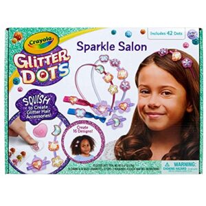 crayola glitter dots salon hair clips, diy kids craft with hair accessories, gift