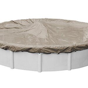 Pool Mate 6028-4-PM 20-Year Premium Winter Round Above-Ground Pool Cover, 28-ft, Sand