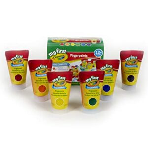 Crayola Washable Finger Paints (6 Pack), Toddler Arts & Crafts Supplies, Gifts for Kids, Ages 1, 2, 3