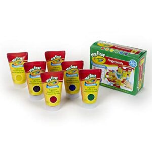 Crayola Washable Finger Paints (6 Pack), Toddler Arts & Crafts Supplies, Gifts for Kids, Ages 1, 2, 3