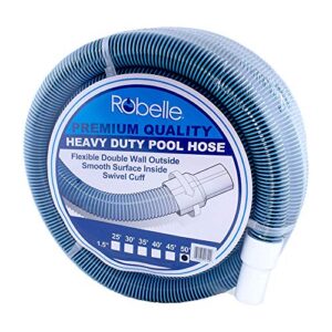robelle premium 770h swimming pool vacuum hose, 50′ x 1-1/2″