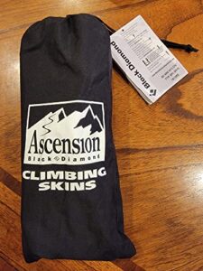 black diamond equipment – ascension clipfix ttp euro-style nylon backcountry climbing ski skins – 60mm – black – 6cm x 210cm