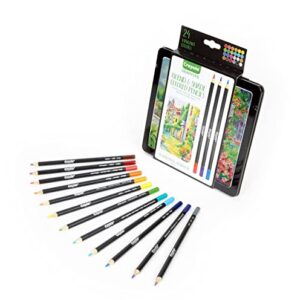 Crayola Signature Blend & Shade Soft Core Colored Pencils in Tin, Gift - 24 Count, Blend & Shade Colored Pencils